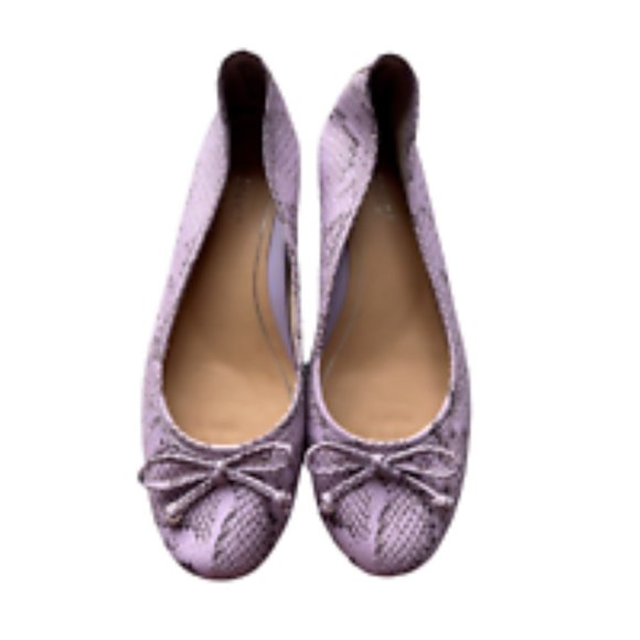 Vionic Callisto Snakeskin Embossed Purple Lavender Leather Ballet Flat size 8 - Picture 11 of 12